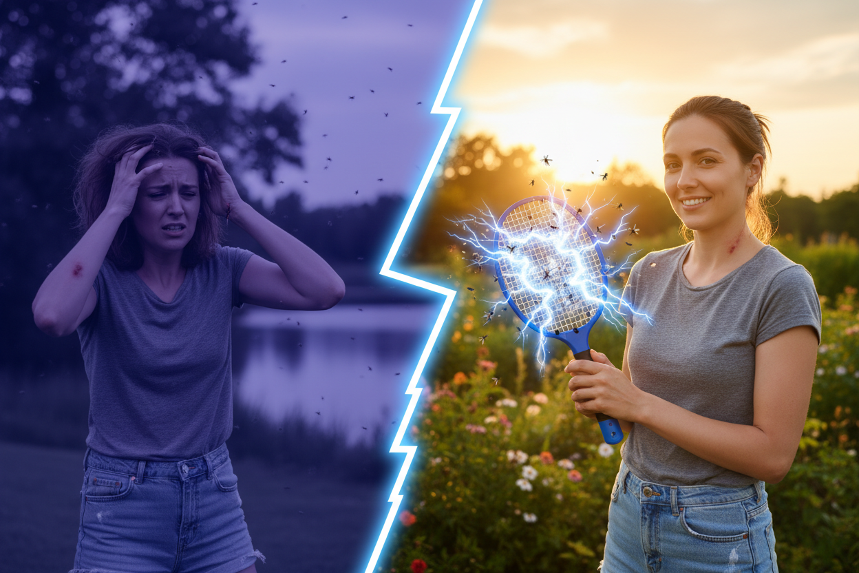 Electric Mosquito Zapper Racket – Instant Bug Killer ⚡